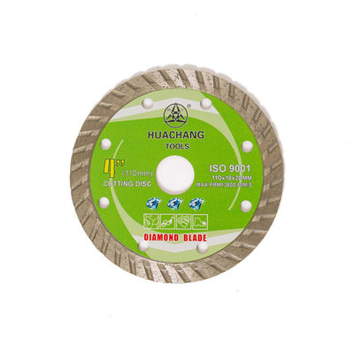 Prasa na zimno 4,3 cala '110 × 1,2 / 1,8 × 10 × 20 mm Tarcza diamentowa Turbo do ogólnego zastosowania, ceramiki, marmuru i betonu