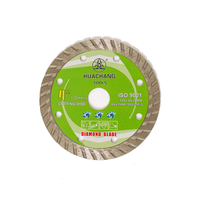 Prasa na zimno 4,3 cala '110 × 1,2 / 1,8 × 10 × 20 mm Tarcza diamentowa Turbo do ogólnego zastosowania, ceramiki, marmuru i betonu
