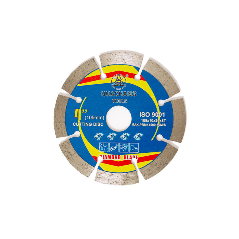 Wysokiej jakości 4,5 cala 105 × 1,2 / 1,8 × 10 × 20 × 8T Betonowe ostrze diamentowe Hot Press do ogólnego zastosowania, kamienia i betonu