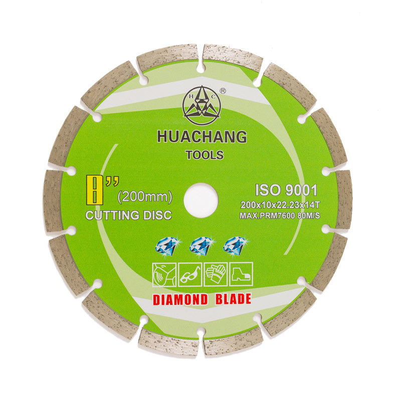 Prasa na zimno 8 cali 200 × 1,6 / 2,2 × 10 × 22,23 mm × 14 T Segmentowe ostrze diamentowe do ogólnego zastosowania, kamienia i betonu