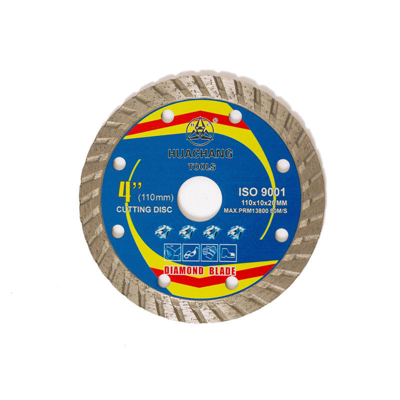 Wysokiej jakości prasa na gorąco 4,3 cala 110 × 1,2 / 1,8 × 10 × 20 mm Porcelanowe diamentowe ostrze do ogólnego zastosowania, ceramiki, marmuru