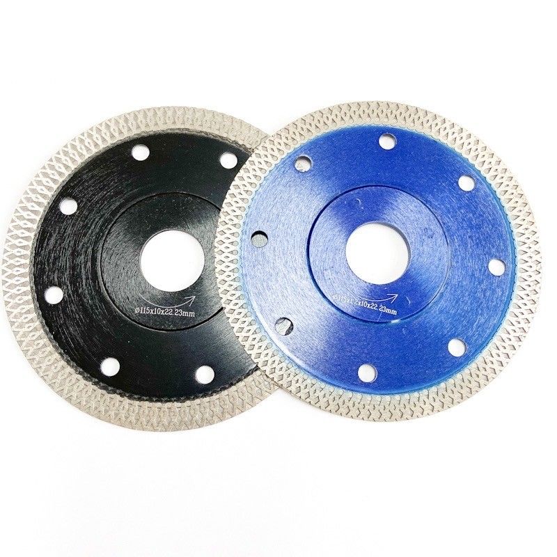 HUACHANG Hot Press 4,5 cala 115x0,8 / 1,2x10x22,23 mm Niebieski okrągły diamentowy brzeszczot do ogólnego zastosowania, ceramiki, cegły