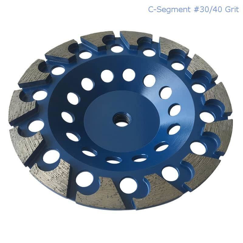 180mm spawane laserowo segmentowe diamentowe ściernice garnkowe do betonu, kamienia, materiałów budowlanych