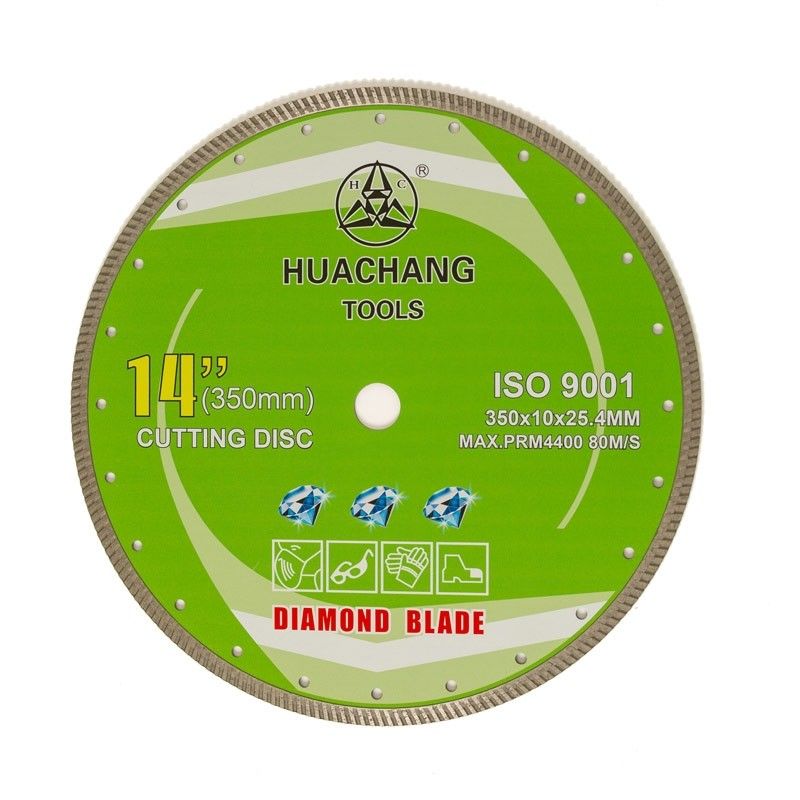 14 cali '350 × 2,2 / 3,2 × 10 × 25,4 mm Turbo Diamentowe ostrze do tłoczenia na zimno do ogólnego zastosowania, ceramiki, marmuru i betonu